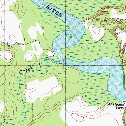 Topographic Map of Swamp Creek, NC