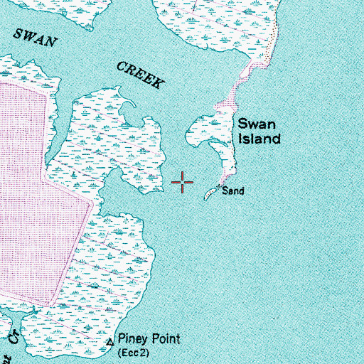 Topographic Map of Swan Creek, NC