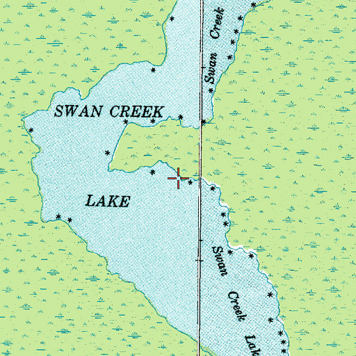 Topographic Map of Swan Creek Lake, NC