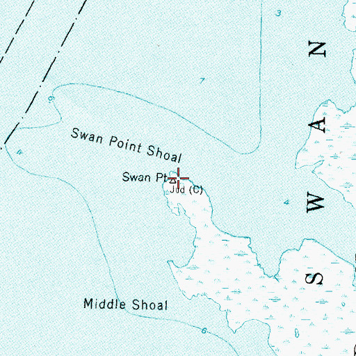 Topographic Map of Swan Point, NC