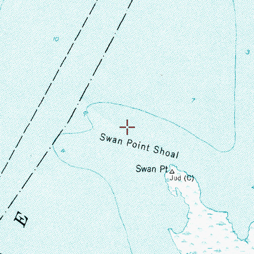 Topographic Map of Swan Point Shoal, NC