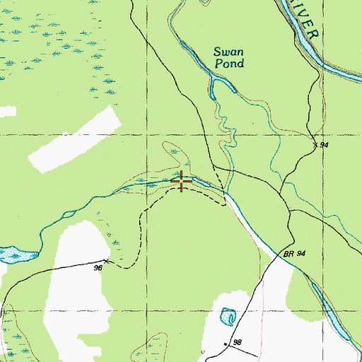 Topographic Map of Swan Pond, NC