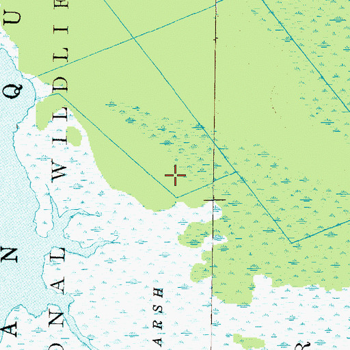 Topographic Map of Swanquarter National Wildlife Refuge, NC