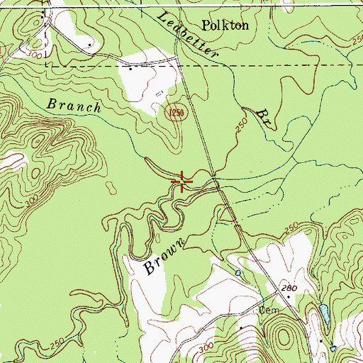 Topographic Map of Swans Branch, NC