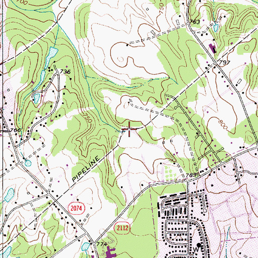 Topographic Map of Swaringer Lake, NC
