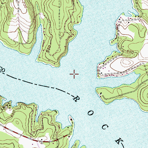 Topographic Map of Swearing Creek, NC