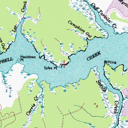 Topographic Map of Syfax Point, NC