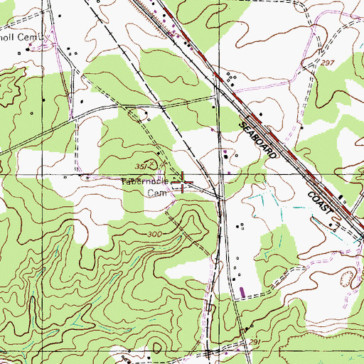 Topographic Map of Tabernacle Cemetery, NC