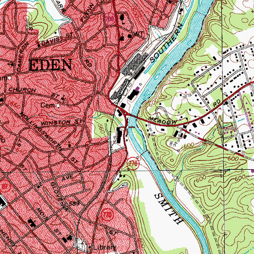 Topographic Map of Tackett Branch, NC