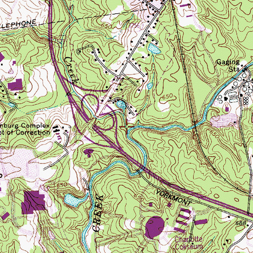 Topographic Map of Taggart Creek, NC