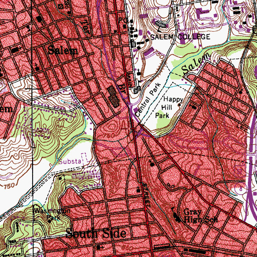 Topographic Map of Tar Branch, NC