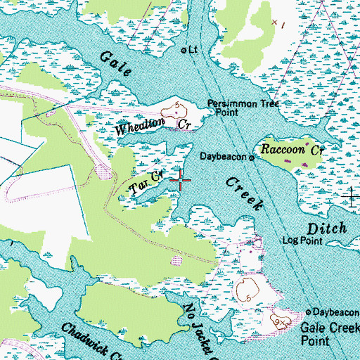 Topographic Map of Tar Creek, NC