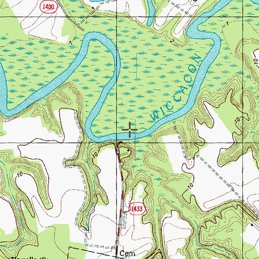 Topographic Map of Tar Ferry, NC