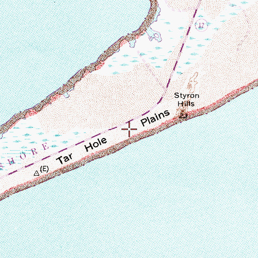 Topographic Map of Tar Hole Plains, NC