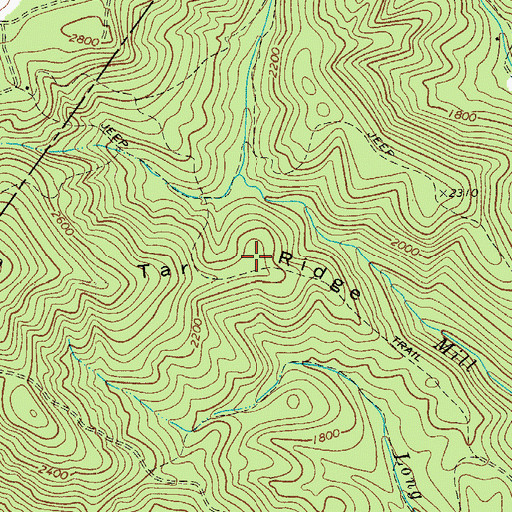 Topographic Map of Tar Ridge, NC