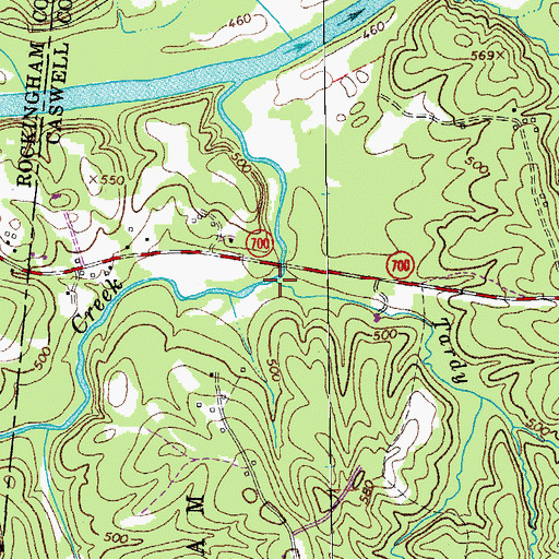 Topographic Map of Tardy Branch, NC