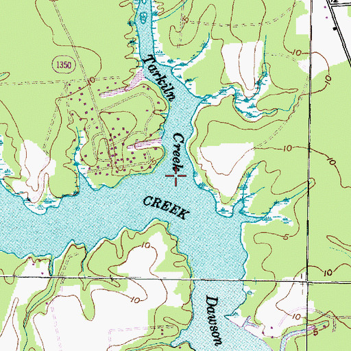 Topographic Map of Tarkiln Creek, NC