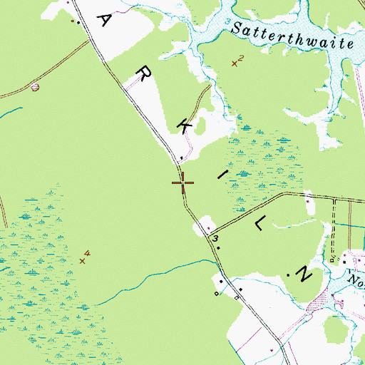 Topographic Map of Tarkiln Neck, NC