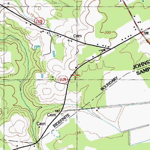 Topographic Map of Tarts Store, NC