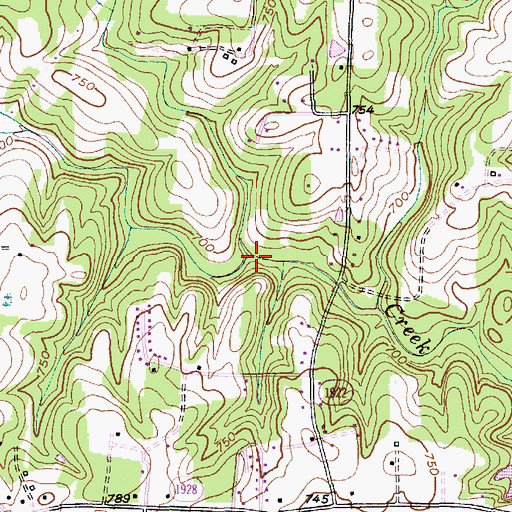 Topographic Map of Taylor Branch, NC