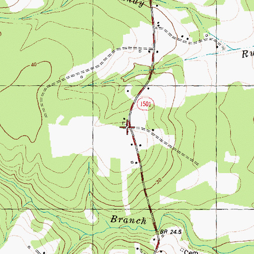 Topographic Map of Taylor Cemetery, NC