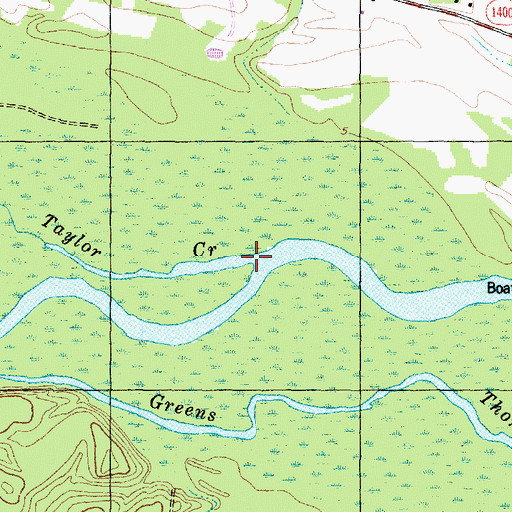 Topographic Map of Taylor Creek, NC