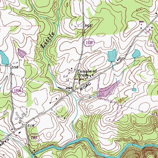 Topographic Map of Temple of Truth, NC