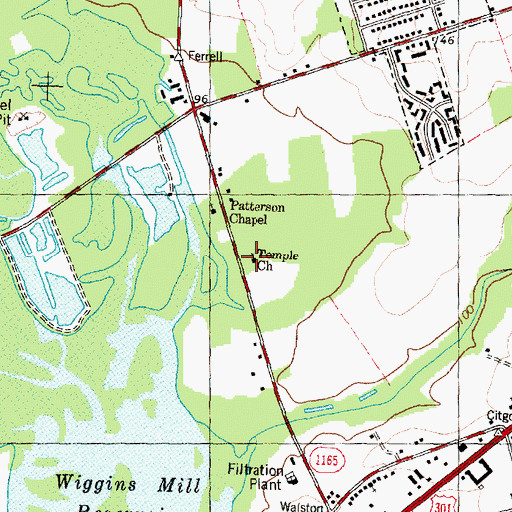 Topographic Map of Temple Church, NC