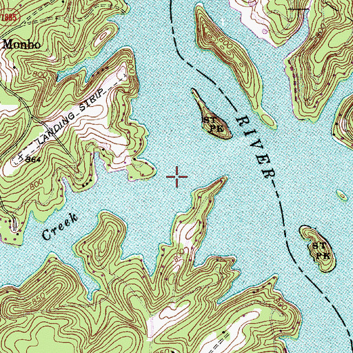 Topographic Map of Terrapin Creek, NC