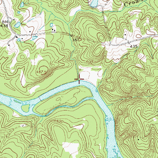 Topographic Map of Terrells Creek, NC