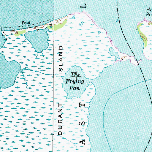 Topographic Map of The Frying Pan, NC
