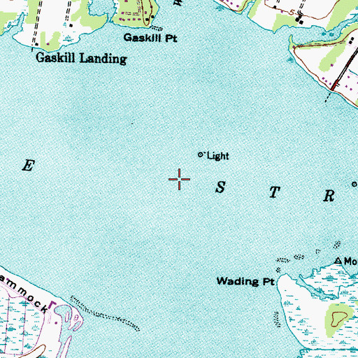 Topographic Map of The Straits, NC