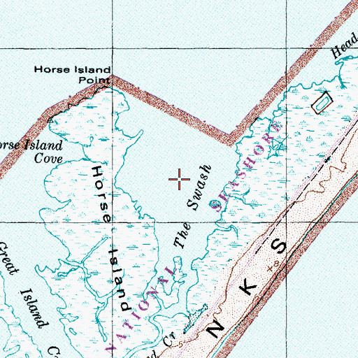 Topographic Map of The Swash, NC