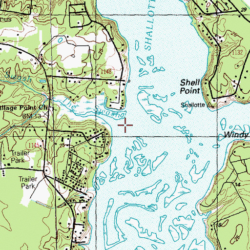 Topographic Map of The Swash, NC