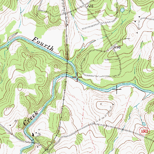 Topographic Map of Third Creek, NC