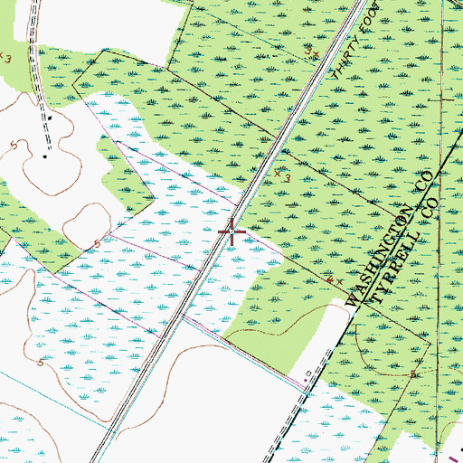 Topographic Map of Thirty-Foot Canal, NC