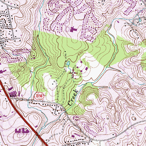 Topographic Map of Thompson Children's Home, NC