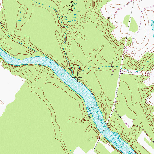 Topographic Map of Thorntons Creek, NC