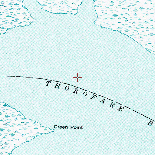 Topographic Map of Thorofare Bay, NC