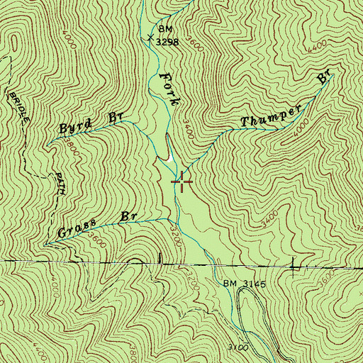 Topographic Map of Thumper Branch, NC