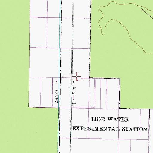Topographic Map of Tide Water Experimental Station, NC