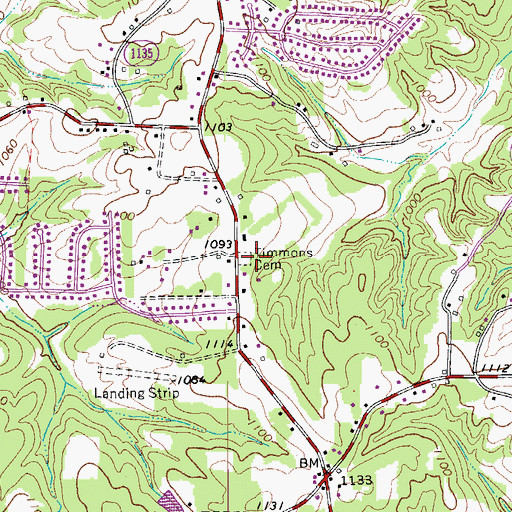 Topographic Map of Timmons Cemetery, NC