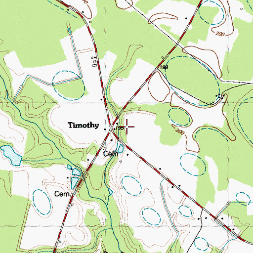 Topographic Map of Timothy, NC