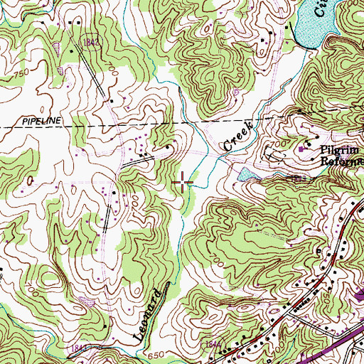 Topographic Map of Tinkers Creek, NC