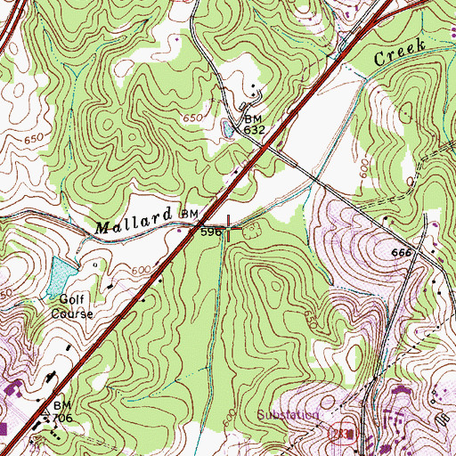 Topographic Map of Toby Creek, NC