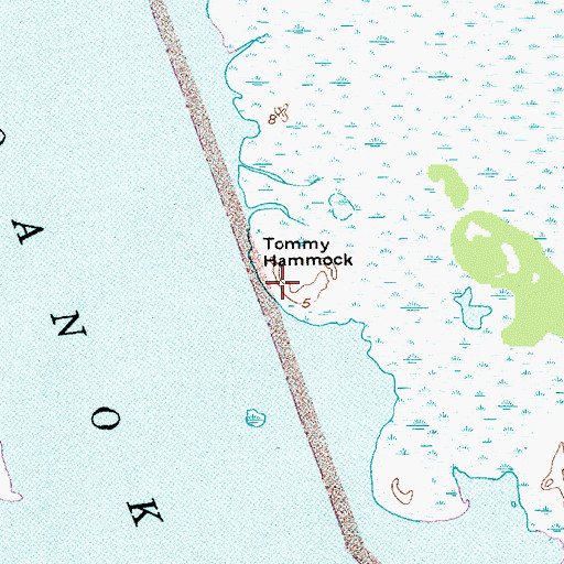 Topographic Map of Tommy Hammock, NC