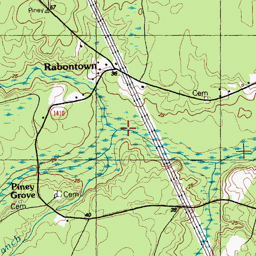 Topographic Map of Tompkin Branch, NC