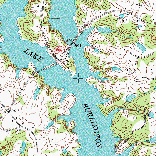 Topographic Map of Toms Creek, NC