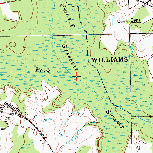 Topographic Map of Toms Fork, NC
