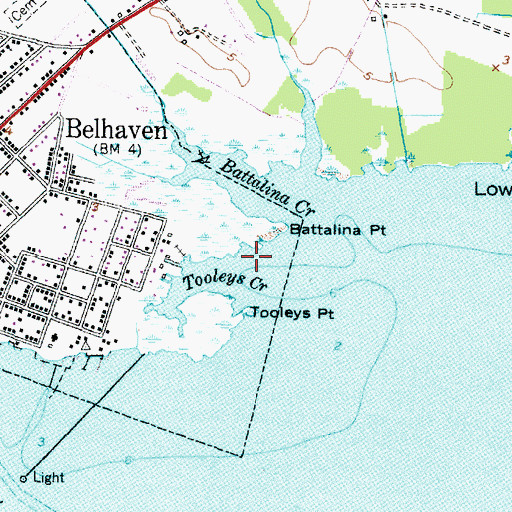Topographic Map of Tooleys Creek, NC